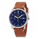 Fossil Men's Commuter Chronograph Watch with Light Brown Leather Watch Men Quartz Wrist Watch FS5401