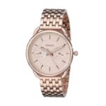 Fossil Women's Watch Tailor Multifunction Rose-Tone Stainless Steel Watch Luxury Brand Ladies Wrist Watches ES3713