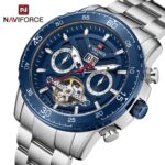 original NAVIFORCE Design S1001 Luxury Automatic Diver Mechanical Watch The Mens' Watches 100M Waterproof Full Steel Watches Date Week