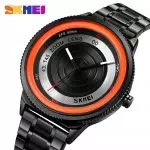 SKMEI Camera Lens Watch Dial Luxury Design Quartz Watch Fashion Men's Stainless Steel