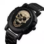 SKMEI Skull Quartz Watch Luxury Brand Creativity Men's Watch Stainless Steel Waterproof Men Wristwatches Relogio Masculino 9178