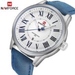 Naviforce Top Luxury Brand Men Leather Strap Sports Watches Men's Quartz Date Clock Man Waterproof Wrist Watch