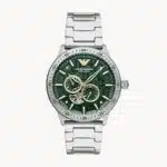 Emporio Armani Mario Automatic Black Dial Men’s Watch AR60053 silver