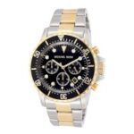 MICHAEL KORS Everest Oversized Chronograph Black Dial Two-tone Men's Watch