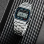 CASIO A159WA-N1 Classic Retro Square Watch for Men, Quartz Sports Watch with Shock & Water Resistance